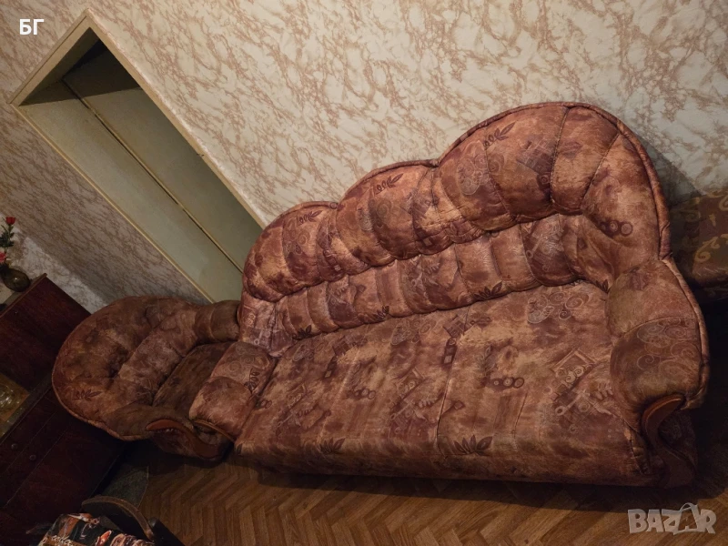 Холова гарнитура диван и два фотьойла, снимка 1