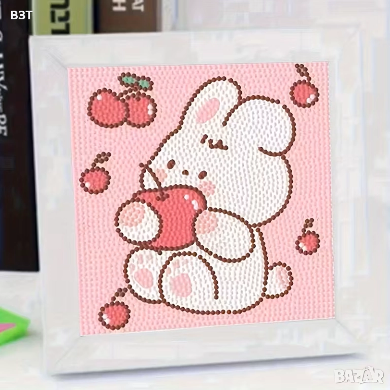 ДИАМАНТЕН ГОБЛЕН – ЗАЙЧЕ 04 /ДЕТСКИ/, снимка 1