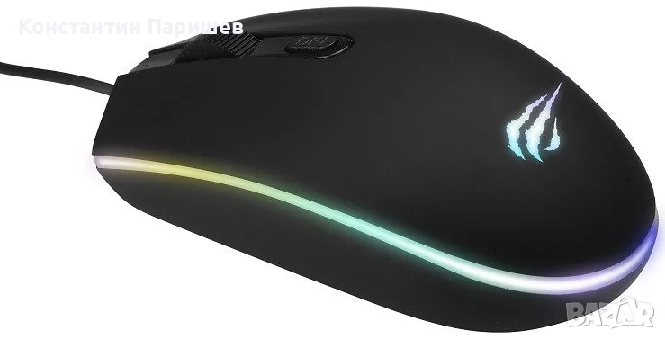 Мишка за игри, HAVIT, GAMENOTE MS1003, RGB осветление, 1200 DPI, снимка 1
