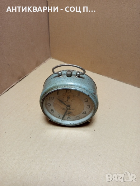 Соц Стар Български Часовник Будилник Родина. , снимка 1