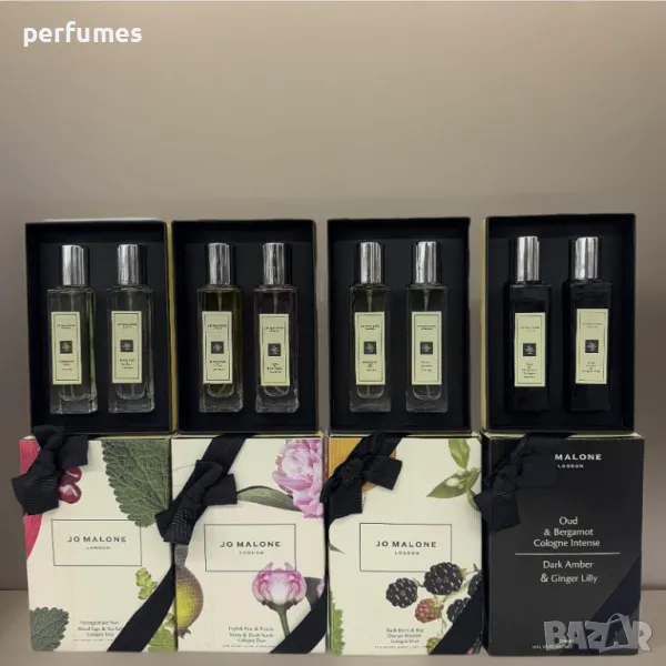 Jo Malone Oud & Bergamot + Dark Amber & Ginger Lily Cologne 2x30ml, снимка 1