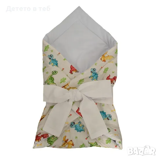 Порт бебе - динозаври с бял полар -75/75, снимка 1