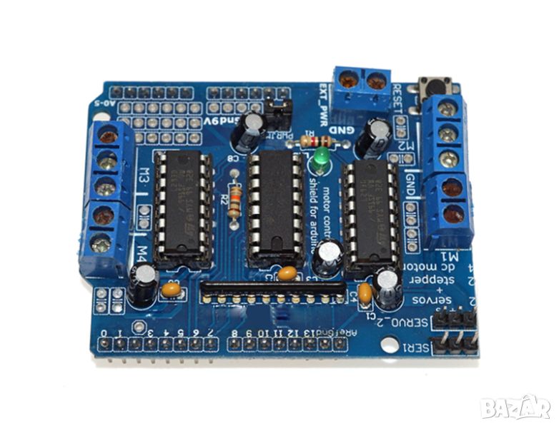 Arduino Motor Drive Shield Expansion Board L293D For Mega2560 UNO, снимка 1