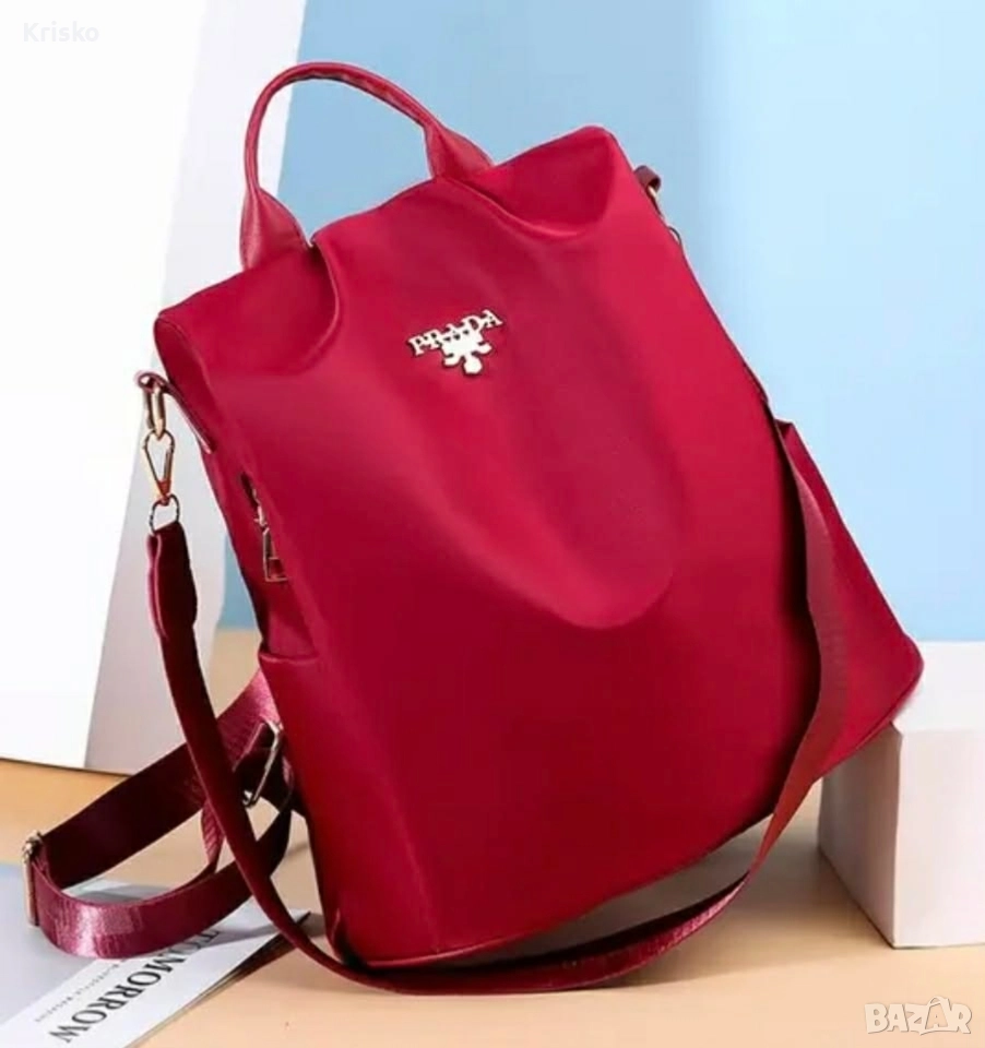 Елегантна дамска раница в бордо, снимка 1