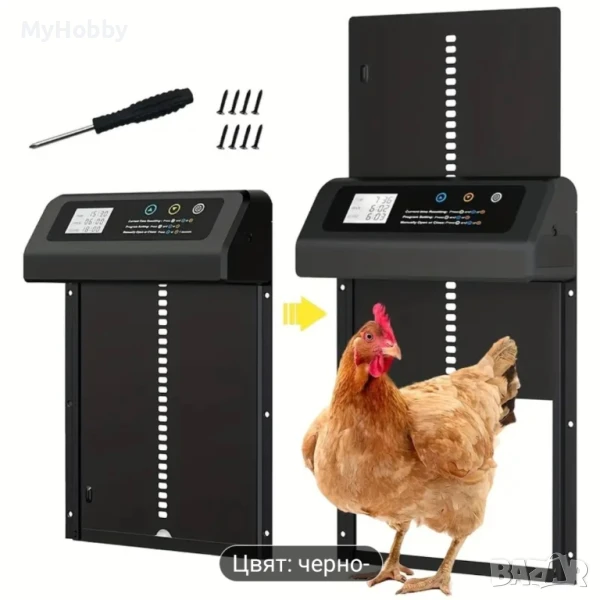 алуминиева автоматична врата със дисплей и таймер, снимка 1