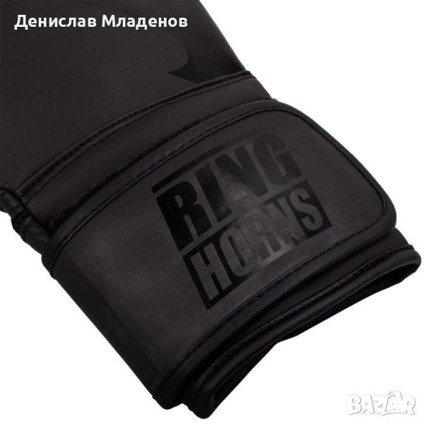 Боксови Ръкавици Charger RINGHORNS Black 12 OZ, снимка 1