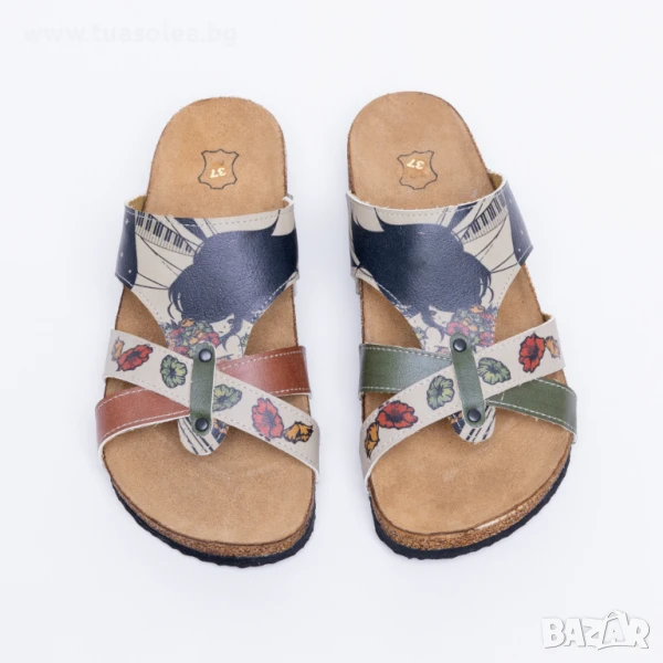 🥁 Намаление - Летни ортопедични чехли с велурена стелка | Марка Tuasolea, снимка 1