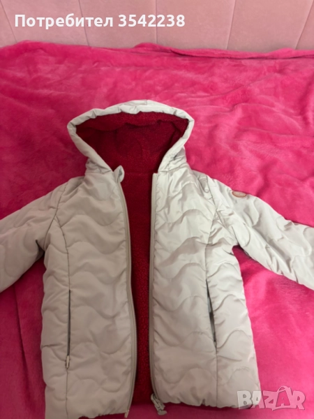 Детско зимно яке Okaidi с две лица. Размер 6 години, 116. Два броя. , снимка 1