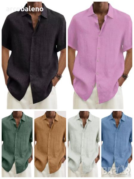 Мъжка ежедневна риза с къс ръкав, 9цвята , снимка 1