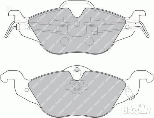 FERODO FSL1293 ПРЕДНИ НАКЛАДКИ OPEL Astra G 1998-2009 OE 9195144 OE 1605000 OE 9195607 OE 1605091, снимка 1