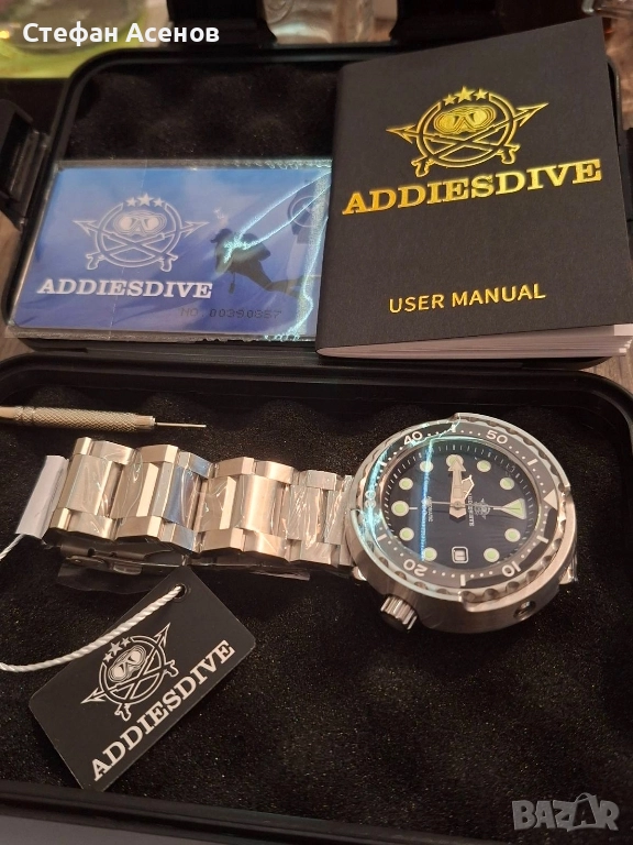 Чисто нов diver механичен часовник Addiesdive, снимка 1