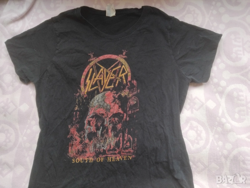 Slayer дамска metal / метъл оригинална тениска от САЩ 90-те години, снимка 1