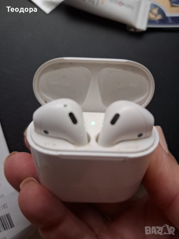 APPLE AIRPODS  БЯЛ, снимка 1