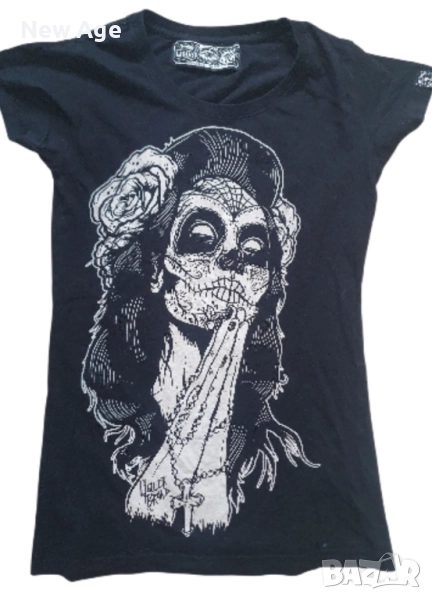 GIPSY ROSE Tattoo by Liquor Brand оригинална - Метал, Готик, Рок - размер S, снимка 1