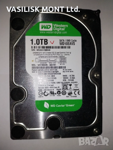 Western Digital Green 1TB 8MB 7200rpm SATA2 (WD10EAVS)