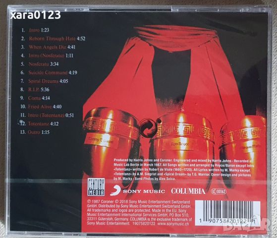 Coroner – R.I.P, снимка 2 - CD дискове - 46100416