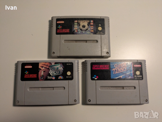 3 игри за Super Nintendo - NFL, Tennis, Soccer