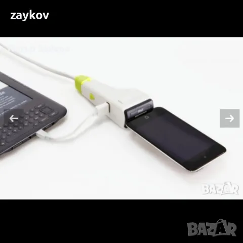 iDapt i1 Екологично универсално зарядно устройство с мини USB, микро USB и накрайници за iPod, снимка 2 - Други инструменти - 50206887