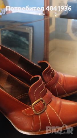 Американски кожени ( от най- фина кожа) пролетни обувки на среден ток. Номер 35-36, снимка 3 - Дамски обувки на ток - 45415786