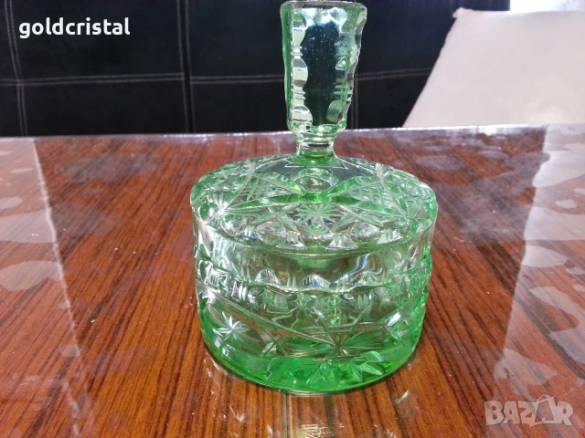 стара кристална кутия захарница , снимка 3 - Антикварни и старинни предмети - 50509052