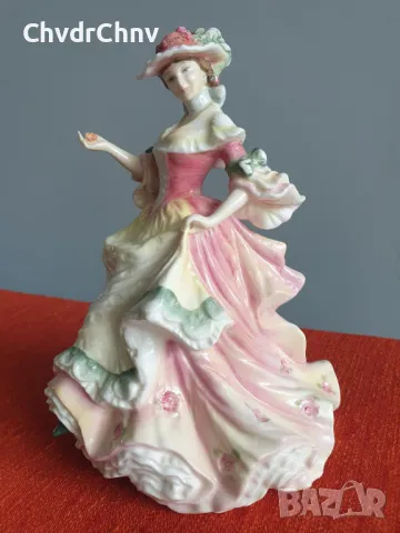 Колекционерска голяма английска порцеланова фигура Royal Doulton Rose/1995 статуетка 20см, снимка 1 - Колекции - 46942800