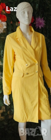 джинсова офис бизнес официална рокля тип сако, снимка 3 - Рокли - 52477903