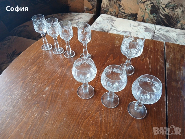 кристални чаши от сервизи .