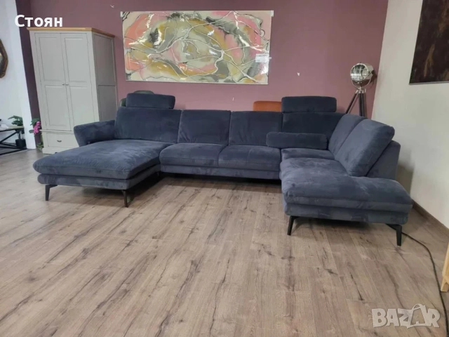 ПРОМОЦИЯ!!! Тъмно сив П - образен ъглов диван Carsten с ел. лежанка, снимка 11 - Дивани и мека мебел - 52827030