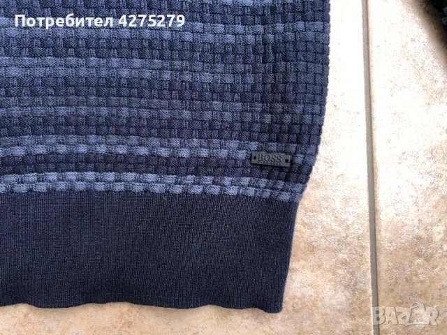 BOSS Kamolo Sweater памучен пуловер L, снимка 7 - Пуловери - 49364568