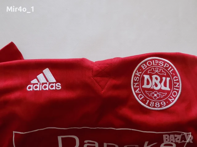 футболна тениска denmark adidas дания адидас екип блуза фанела оригинална спортна мъжка S, снимка 3 - Спортни дрехи, екипи - 50751449