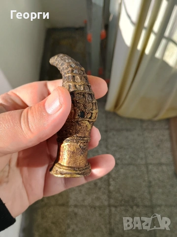 Бронзова глава,Бенин, снимка 5 - Антикварни и старинни предмети - 53255903