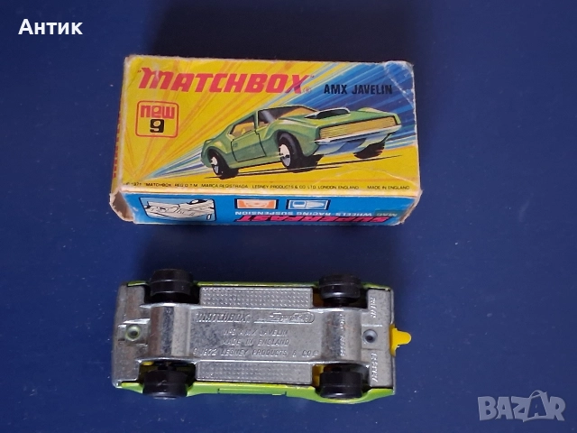 Стара Метална Количка MatchBox AMX Javelin England / 1972 год., снимка 10 - Колекции - 52750412