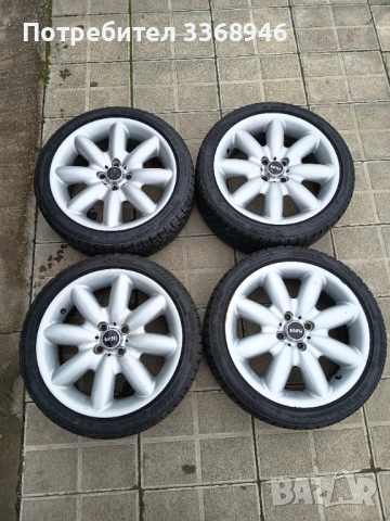 Джанти Mini Cooper 17" 4x100 със зимни гуми 205/45/17, снимка 2 - Гуми и джанти - 53515490