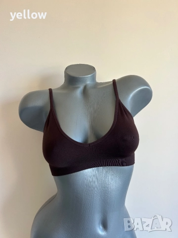 Кафяво спортно бюстие XS