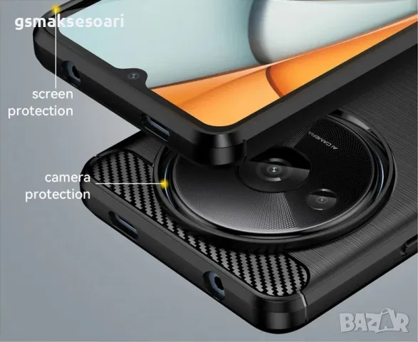 Xiaomi Redmi A3 - Удароустойчив Кейс Гръб CARBON, снимка 2 - Калъфи, кейсове - 47009229