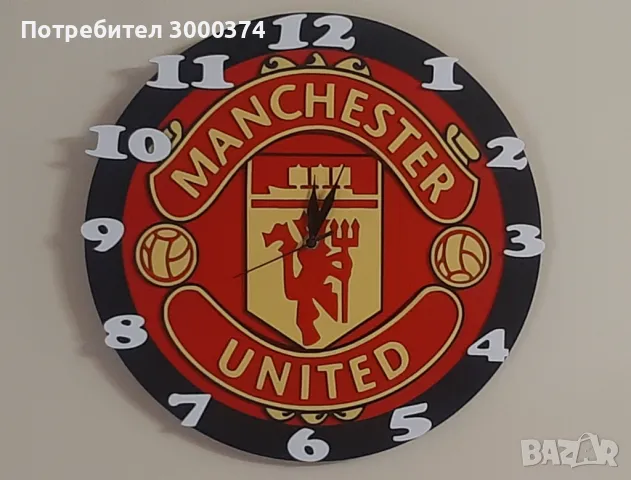 Стенен часовник на MANCHESTER UNITED-40 лв., снимка 1 - Други - 47713410