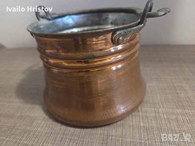 Мини медно менче, снимка 2 - Декорация за дома - 53140603