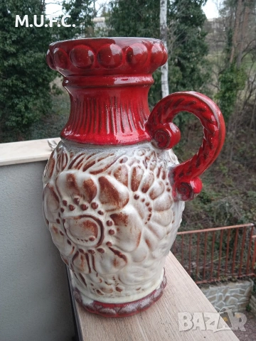 Керамична ваза W.Germany 1970.Уникална, снимка 11 - Антикварни и старинни предмети - 54013319