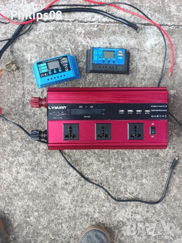 Слънчев панел с инвертор+два контролера подарък и дистанционно!, снимка 2 - Друга електроника - 51335459