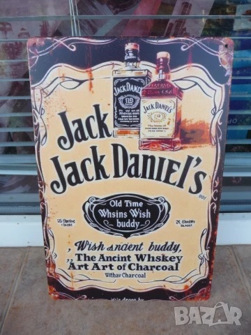 Метална табела Jack Daniel's бутилки уиски реклама Джак Даниелс лед наздраве бар
