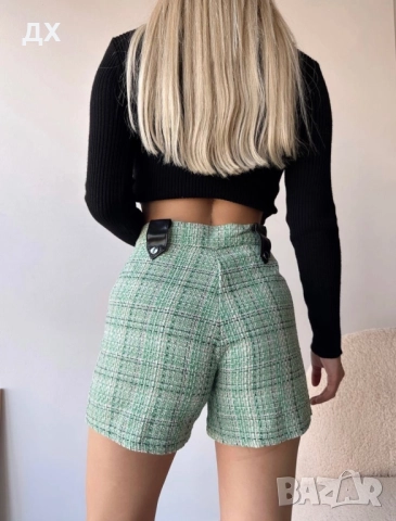 Зелени къси панталонки букле, снимка 2 - Къси панталони и бермуди - 52497965
