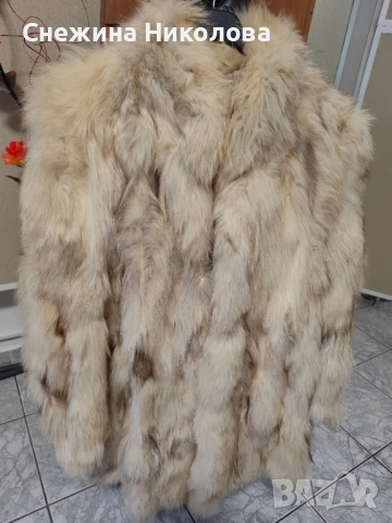 Дамско палто естествен косъм L_ M