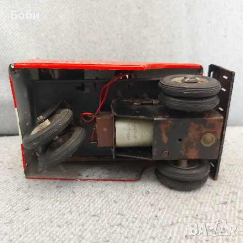 Стара Ламаринена Играчка Мотокар, снимка 7 - Колекции - 50152232