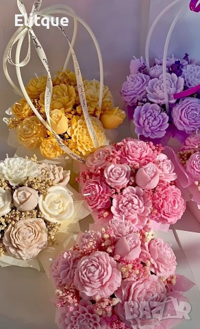 🌸 Букет от свещи в кутия – по индивидуален дизайн