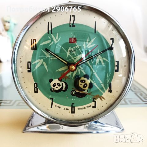Часовник будилник анимиран Китайски работещ, снимка 3 - Антикварни и старинни предмети - 45623945