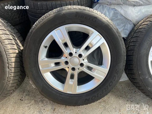 5бр. Алуминиеви джанти със зимни гуми Pirelli 255 55 18 за Mercedes ML, снимка 4 - Гуми и джанти - 47173470