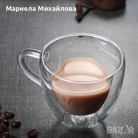 Двустенна стъклена термо чаша във формата на сърце!, снимка 9 - Чаши - 53190700