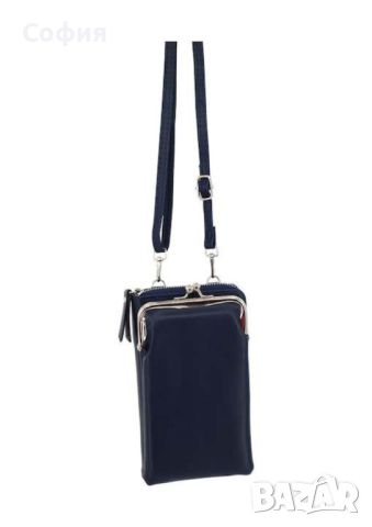 Дамска чанта тип портфейл ,калъф за телефон с дълга дръжка, снимка 4 - Чанти - 46447023