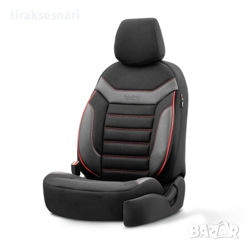 Луксозна тапицерия OTOM Individual Design черна с червен шев – универсален комплект , снимка 2 - Аксесоари и консумативи - 53625091