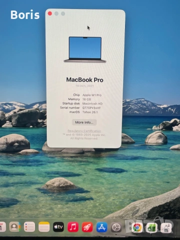 Macbook Pro 14'' M1 PRO / 16GB RAM / 512SSD, снимка 4 - Лаптопи за работа - 54055356